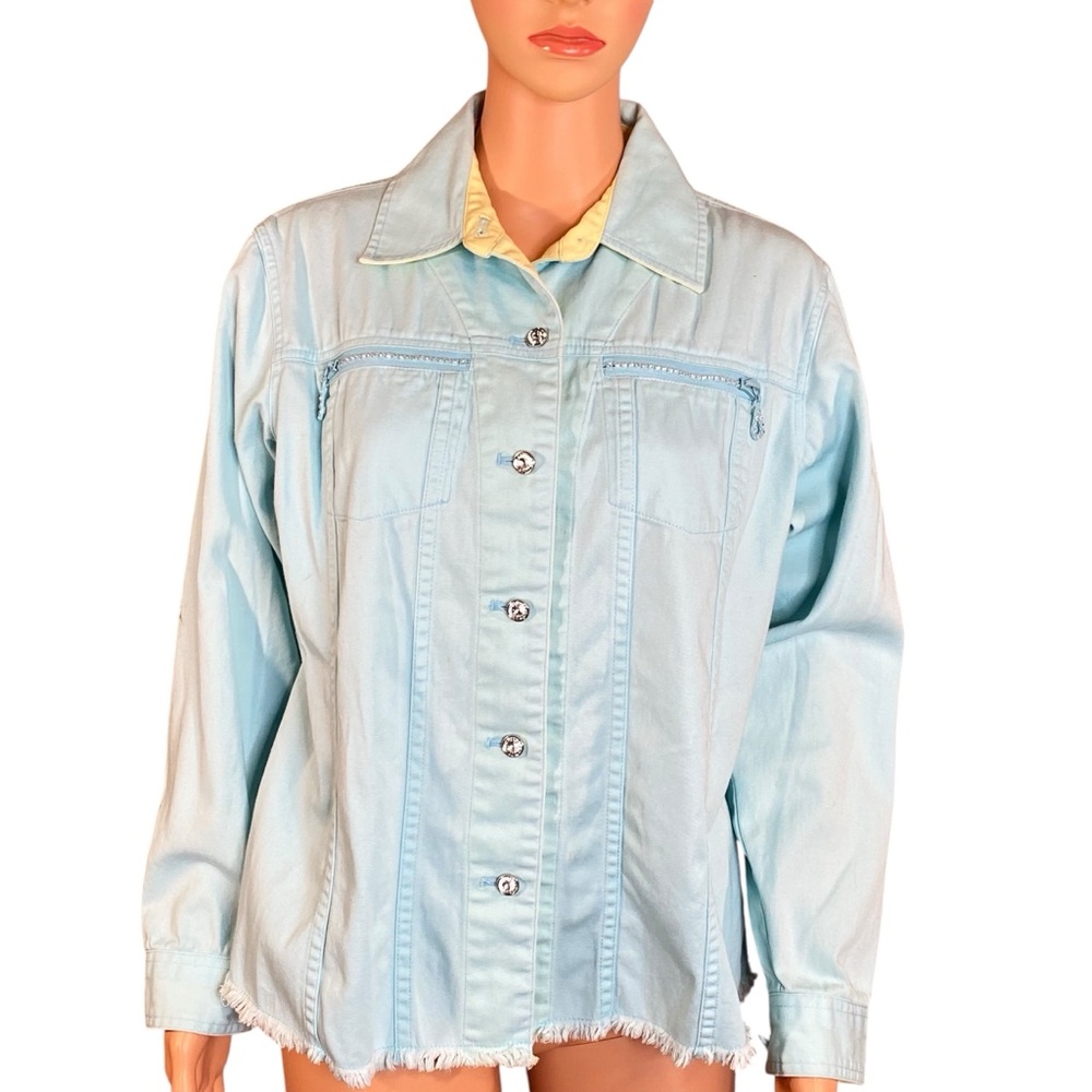 Quacker Factory Light Blue Denim Jacket